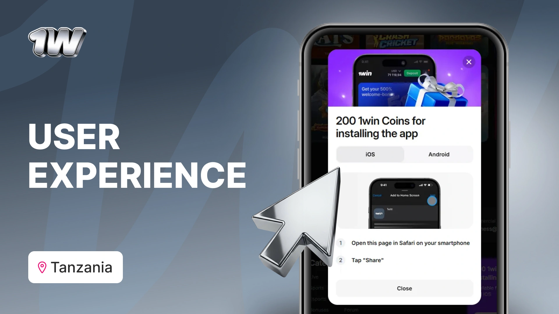 mobile app for Android and iOS on your device, convenient features and interface on the platform
