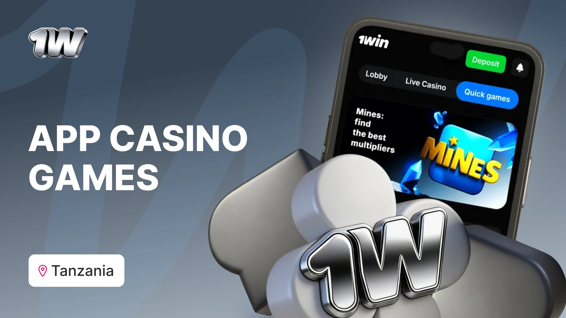 1win Bet Tanzania online casino games, crash games, a mobile app for Android and iOS